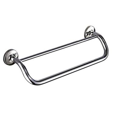 Imagem de Xiaolin Toalheiro multifuncional toalheiro SUS304 armazenamento de toalhas de aço inoxidável trilho de toalha de banho montado na parede, barra de toalha única para banheiro (barra dupla) trilhos de