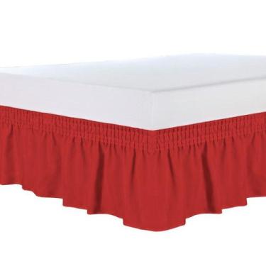 Imagem de Saia Para Cama Box Com Elástico Em Toda A Volta Cores Branca Preta Cin