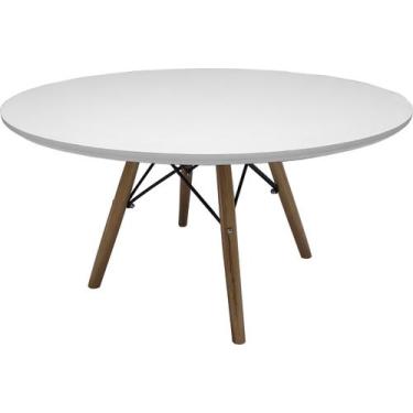 Imagem de Mesa Redonda 70cm Eiffel preta Charles Eames Infantil - JTHOME, Branco