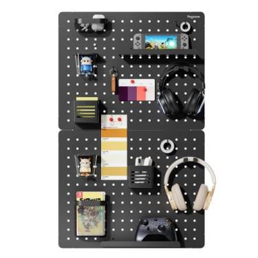 Imagem de Organizador de parede Pegboard, kit combinado PEGZONE, 2 unidades, pre