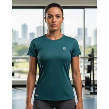 Imagem de Camiseta Feminina Termica Dry Fit Poliamida Uv Academia - Fyne Fit, Ve