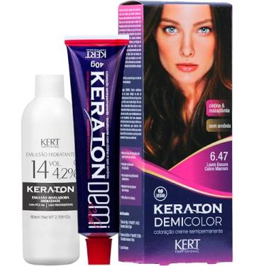 Imagem de Keraton, Coloração, Demi Color, 40 g + 80ml, Nº 6.47 Louro Escuro Cobre Marrom