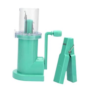Imagem de Fenteer Máquina de tricô manual com carretel, ferramenta de tricô, máquina de com cordão, para suéteres, projeto faça você mesmo, artesanato, Verde