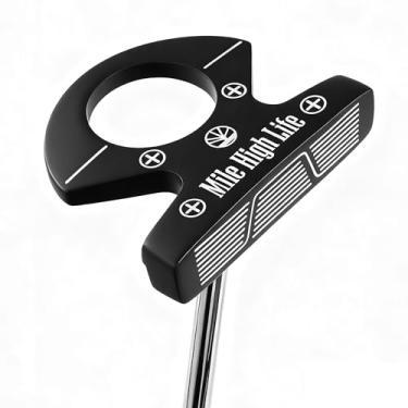 Imagem de Mile High Life Putter de golfe masculino com aderência premium, putters destros com linha de mira, Putter de golfista, alternativa de valor para as principais marcas