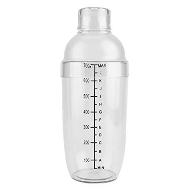Imagem de Coqueteleira de plástico para coqueteleira misturadora manual com balança, antivazamento, transparente, policarbonato, leite, chá, coquetel, coqueteleira, 500 ml (700 ml)