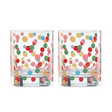 Imagem de Kate Spade Choing Confetti Copos duplos antiquados, 1,85, transparente