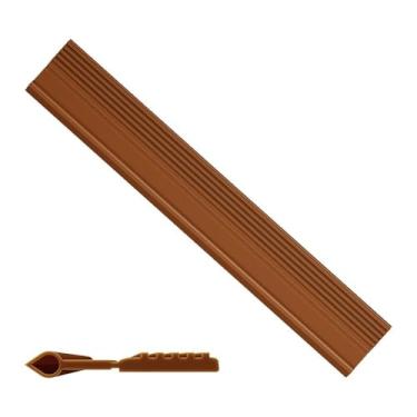 Imagem de Tira de vedação de janela de porta excluidor de rascunho de porta à prova de som para casa autoadesivo (pequeno-marrom)