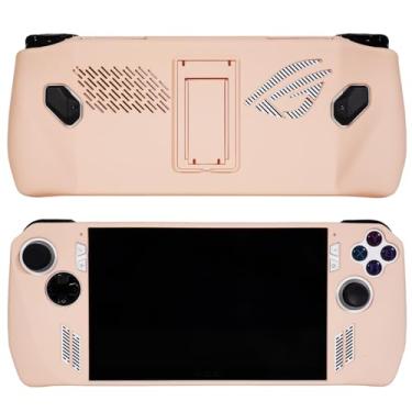 Imagem de EIELST Capa protetora projetada para ASUS ROG Ally 2023 - [proteção contra quedas de grau militar de 3 metros] Capa antiderrapante para jogos de liga rog portátil com suporte - Rosa