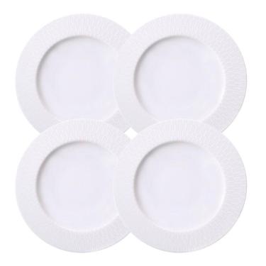 Imagem de Jogo Pratos Fundos Sopa Santorini 23Cm Kit 4 Pçs Porcelana