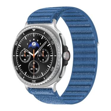 Imagem de Pulseiras de nylon para Samsung Galaxy Watch 8 de 40 mm e 44 mm/Watch 8 Classic de 46 mm e feminina, pulseira esportiva de tecido elástico com fivela de metal para Samsung Watch 8 40 44 e 46 mm