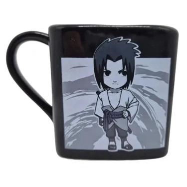 Imagem de Caneca Quadrada Sasuke Uchiha Chibi Naruto Shippuden 220 Ml