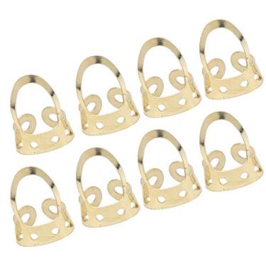 Imagem de RiToEasysports Palhetas de Dedo de Aço Inoxidável Alto - Acessórios de Instrumentos Musicais Ajustáveis ​​e Leves para Guitarras Acústicas, Banjos - 8 Peças (Ouro)