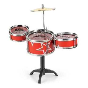 Imagem de Mini Bateria Musical 7 Peças - Sortida Brinquedo Crianças Divertida Pr