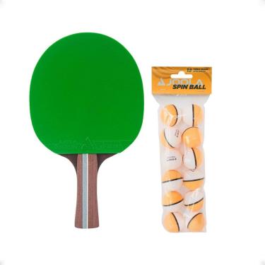 Imagem de Kit Raquete JOOLA Infinity Balance (Verde) + Bola de Tênis de Mesa JOOLA Spinball 12 unidades