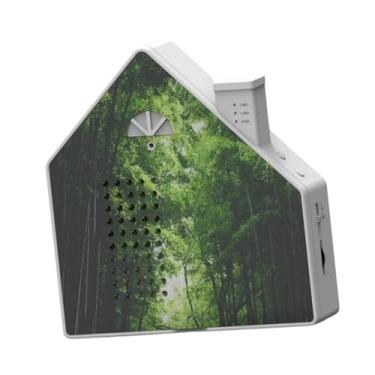 Imagem de oshhni Caixa de som para pássaros cantando, moderno e relaxante, 8 músicas suaves, caixa de som da decorativa para ioga, spa, sala de estar e, Formato Da Casa