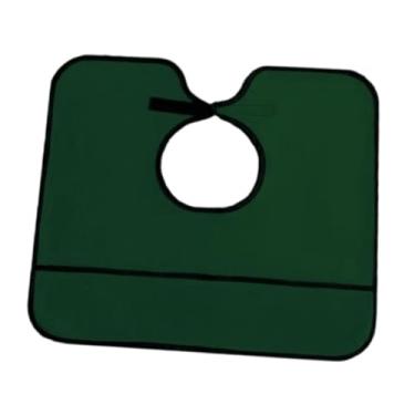 Imagem de harayaa Babador adulto para alimentação, babador para idosos, presente confortável, prático, à prova d'água, protetor de roupas para homens e adultos, Verde Escuro