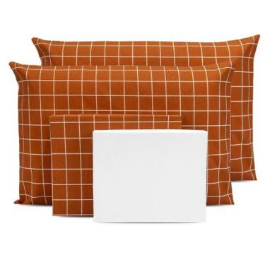 Imagem de Lençol Queen 4 Pçs Estampado Percal 180 Fios Bainha 40cm Altura Coleçã