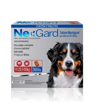Imagem de Nexgard 25 a 50KG 3 Comprimidos - Antipulgas e Carrapatos para Cães - 