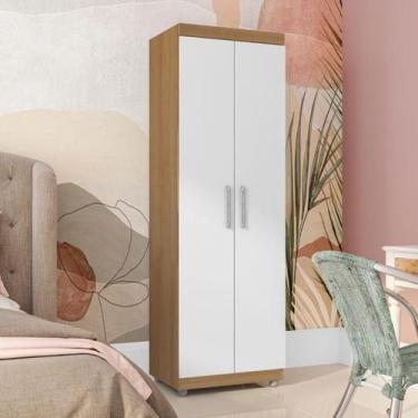 Imagem de Armário Organizador Multiuso 2 Portas Sabrina AJL Móveis, Amêndoa Bran