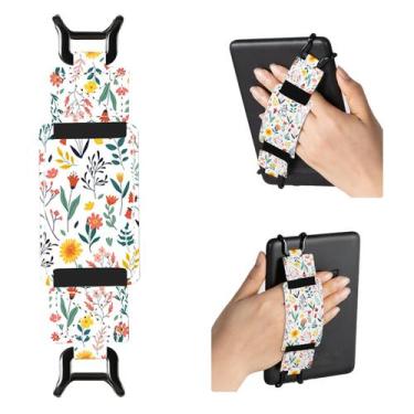 Imagem de Alça de mão CoBak para tablets Kindle de 6-7,5", elástica floral