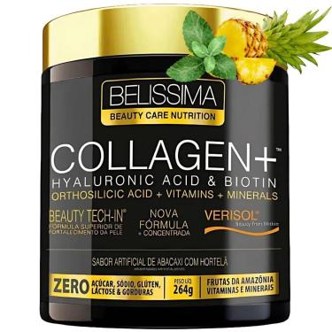 Imagem de Colágeno Plus Verisol com Ácido Hialurônico Vitaminas e Biotina Belíssima 264g para Pele e Cabelos-Unissex
