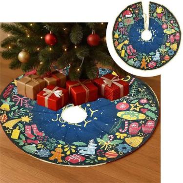 Imagem de Saia Decoração Tapete Natal Para Base Árvore De Natal 78cm B - Genéric