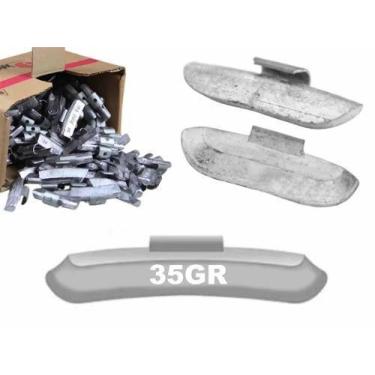 Imagem de Contra Peso Chumbo 35gr Balanceamento Rodas Ferro 100 Peças - DMarc