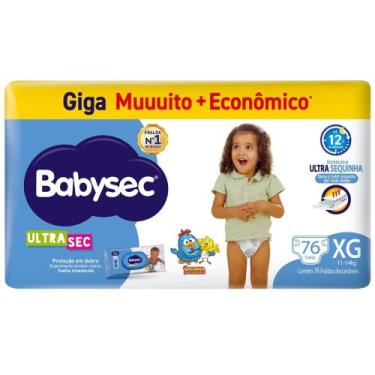 Imagem de Fralda Babysec Ultrasec Giga XG 76 Unidades