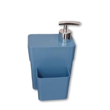 Imagem de Dispenser de detergente organizador pia azul pastel micromax