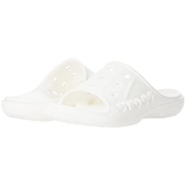 Imagem de Crocs Sandálias Baya Slide Unissex para Adultos, Branco, 43