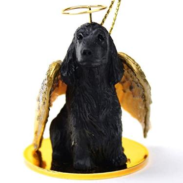 Imagem de Cocker Spaniel - Ornamento de anjo de animal de estimação preto inglês