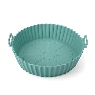 Imagem de Cesta Forro De Silicone Life Reutilizável Para Air Fryer, Micro-ondas E Forno - Antiaderente, Azul, Prática Limpeza, Resistente A Altas Temperaturas E Com Alta Durabilidade
