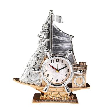Imagem de Despertador: Veleiro vintage com design musical de 22 cm
