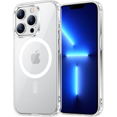 Imagem de Compatível com iPhone 16 Capa magnética (compatível com MagSafe) Proteção antiqueda de grau militar, capa de proteção de telefone com borda macia totalmente transparente com impressão digital 2025