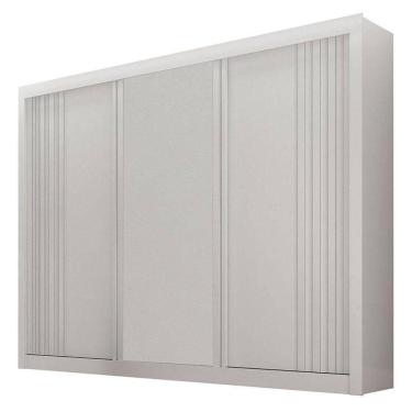 Imagem de Guarda Roupa Casal 3 Portas Milano Branco - Leifer Móveis
