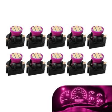 Imagem de CyperFair Lâmpadas LED para instrumentos de painel de 10 peças, T10 194 168 3020 SMD Plug-in Luz de placa de licença, lâmpada extremamente brilhante à prova de choque com soquete de trava de torção