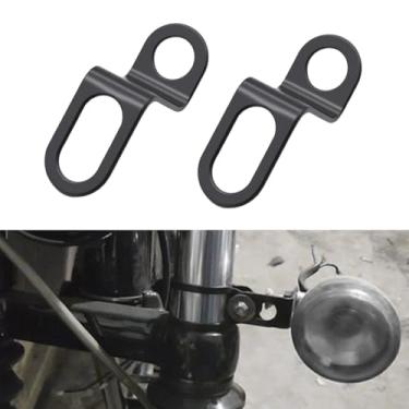 Imagem de HQRNYP Suporte de montagem de sinal de seta traseiro para motocicleta, suporte de lâmpada de motocicleta, suporte de montagem de sinal de seta de furo de 12 mm em forma de L, suporte de realocação de