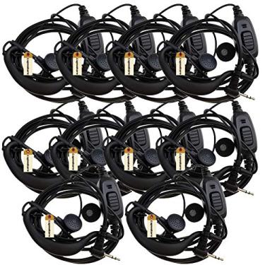 Imagem de Lsgoodcare Fone de ouvido PTT e microfone em forma de G de 1 pino, compatível com HYT Hytera Radio TC1688 TC310 TC-1688 TC-310 TC-320 etc/Motorola Walkie Talkie Radio