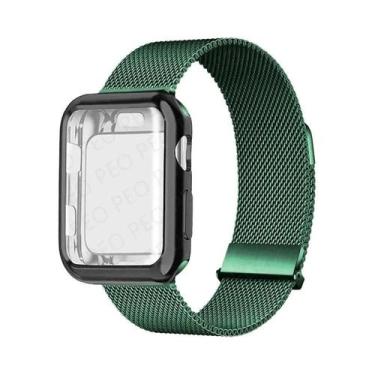 Imagem de Pulseira De Metal Com Fecho Magnético Para Apple Watch, 45mm 44mm 38mm