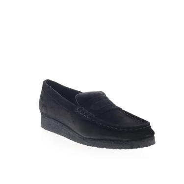 Imagem de Clarks Mocassim feminino Wallabee Oxford, Camurça preta, 9.5