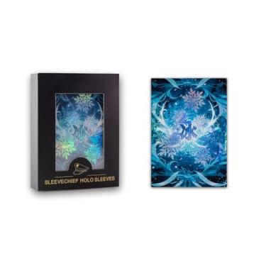 Imagem de SleeveChief ® Capas para cartas colecionáveis de design premium | Capas de jogo TCG ultra duráveis com estampa de efeito holográfico | Serve como mangas YuGiOh, capas de cartas MTG e mais | Tamanho