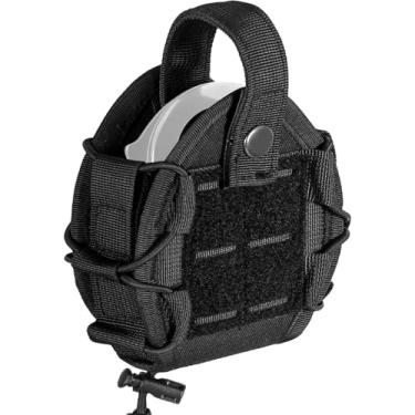 Imagem de WGLILO Coldre para algemas Molle, capa de algema aberta para cinto de serviço/colete tático, bolsa para algemas de aplicação da lei, compatível com algemas rígidas, articuladas, correntes, dobráveis