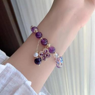 Imagem de Pulseiras femininas com contas boho, cristais de cura, joias modernas, presentes de amizade, dia dos namorados, Natal, moda feminina, Medium, Latão, Sem Pedra Preciosa