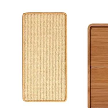 Imagem de Arranhador para gatos – Protetores de móveis contra arranhões de gatos – Tapete adesivo natural de sisal para animais de estimação para sofá, prateleira, degraus, escalada interna, protetor de canto