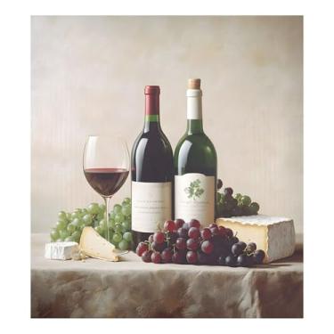 Imagem de SEHANY Capa magnética para lava-louças de uva e vinho tinto, adesivos magnéticos decorativos antiarranhões para painel de geladeira e lava-louças, decoração de dia dos namorados para cozinha doméstica