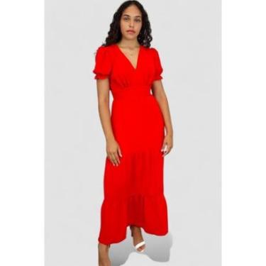 Imagem de Vestido Longo Vermelho D Bell-Feminino