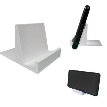 Imagem de suporte de Celular Mesa Para Assistir Vídeos - LEAO3D, Branco