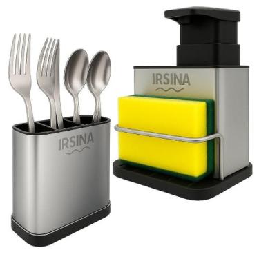 Imagem de Dispenser Porta Detergente com Escorredor e Organizador de Talheres, C