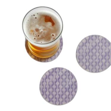 Imagem de Porta Copos Com Ilustração Personalizada Texturas Para Decorar Mesa - Tamanho 10.5x10.5 cm