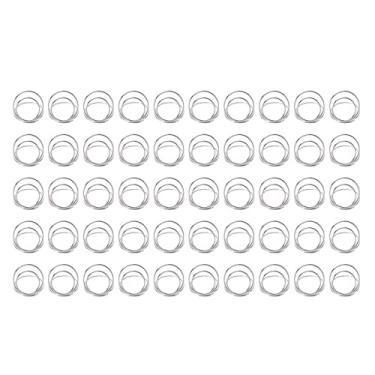 Imagem de Asixxsix Suportes para Números de Mesa de 50 Unidades, Mini Porta-cartões de Formato Redondo, Porta-fotos para Exibição de Cartão de Visita, Braçadeira de (Prata)